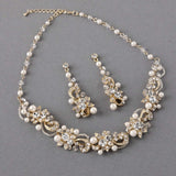 Gold or Silver Necklace Set for the Bride with Pearls - Jewelry Set - Cassandra Lynne
