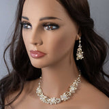 Gold or Silver Necklace Set for the Bride with Pearls - Jewelry Set - Cassandra Lynne