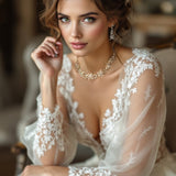 Gold or Silver Necklace Set for the Bride with Pearls - Jewelry Set - Cassandra Lynne