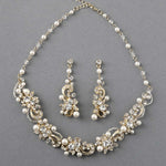 Gold or Silver Necklace Set for the Bride with Pearls - Jewelry Set - Cassandra Lynne