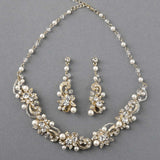 Gold or Silver Necklace Set for the Bride with Pearls - Jewelry Set - Cassandra Lynne