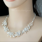Gold or Silver Necklace Set for the Bride with Pearls - Jewelry Set - Cassandra Lynne
