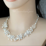Gold or Silver Necklace Set for the Bride with Pearls - Jewelry Set - Cassandra Lynne