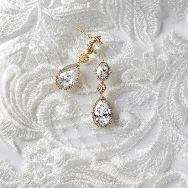 gold-bridal-earrings - ShaadiWish