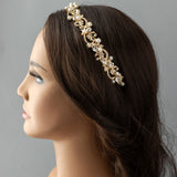 Gold Wedding Headband with Freshwater Pearls and Crystals - Cassandra Lynne