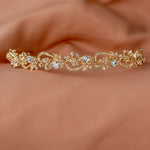 Gold Wedding Headband with Freshwater Pearls and Crystals - Cassandra Lynne