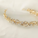 Gold Wedding Headband with Freshwater Pearls and Crystals - Cassandra Lynne