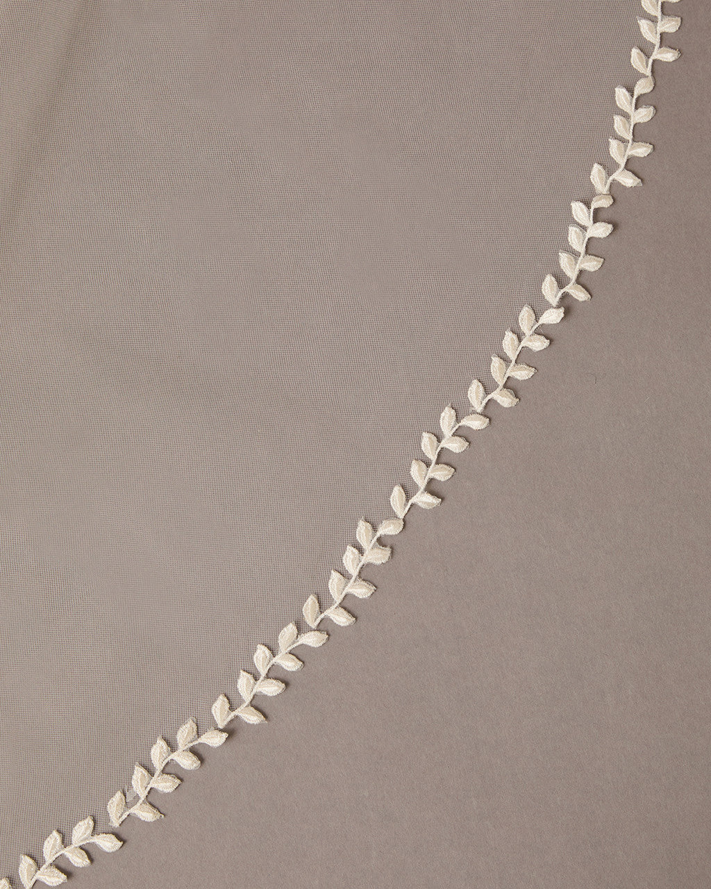 Wedding Veil with Lace Leaf Edge ivory -Cassandra Lynne