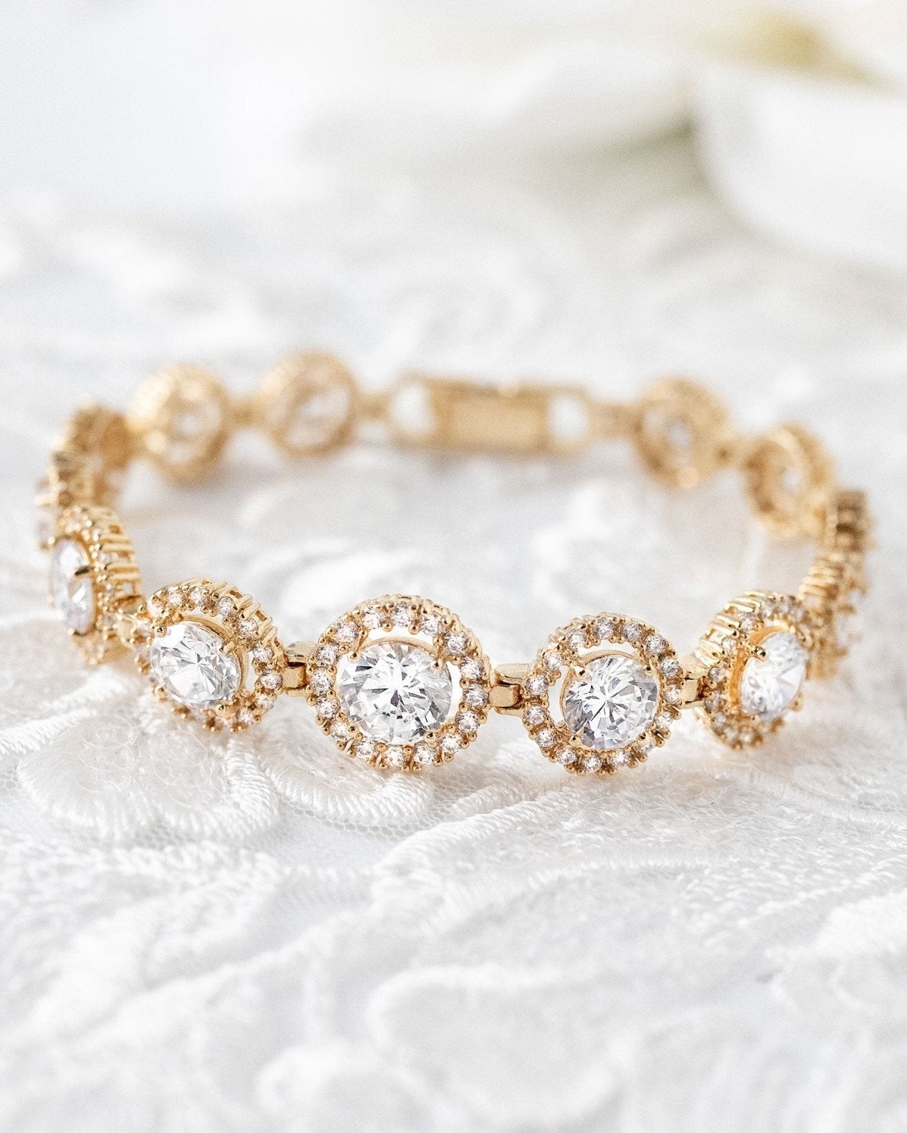 Halo CZ Bracelet for Special Occasion - Bracelet - Cassandra Lynne