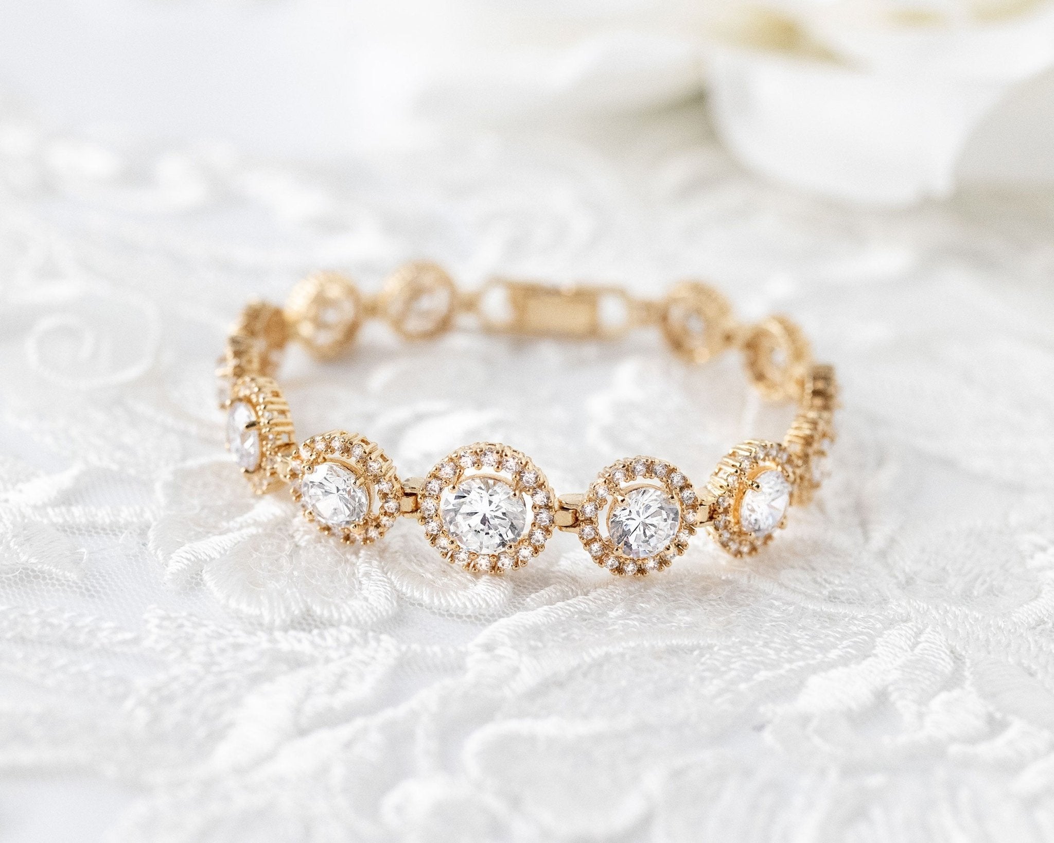 Halo CZ Bracelet for Special Occasion - Bracelet - Cassandra Lynne