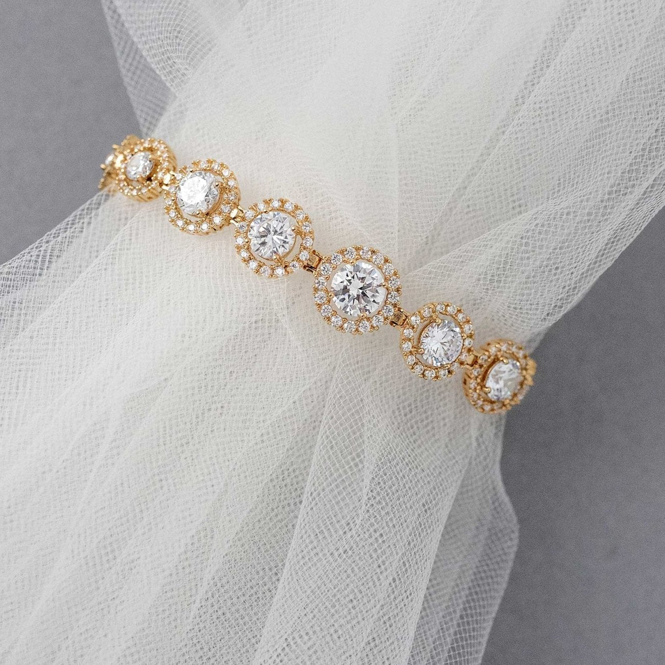 Halo CZ Bracelet for Special Occasion - Bracelet - Cassandra Lynne