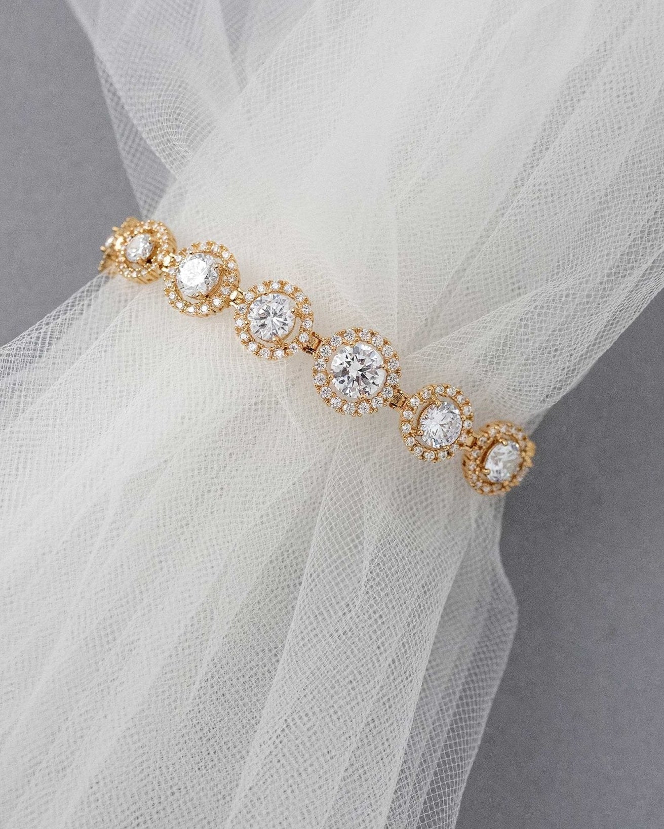 Halo CZ Bracelet for Special Occasion - Bracelet - Cassandra Lynne