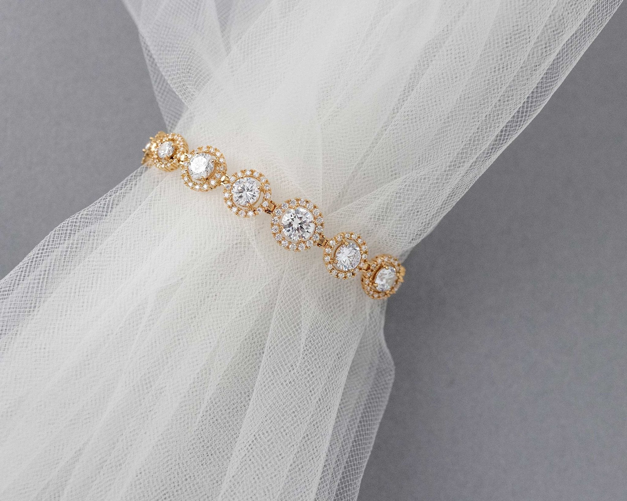 Halo CZ Bracelet for Special Occasion - Bracelet - Cassandra Lynne