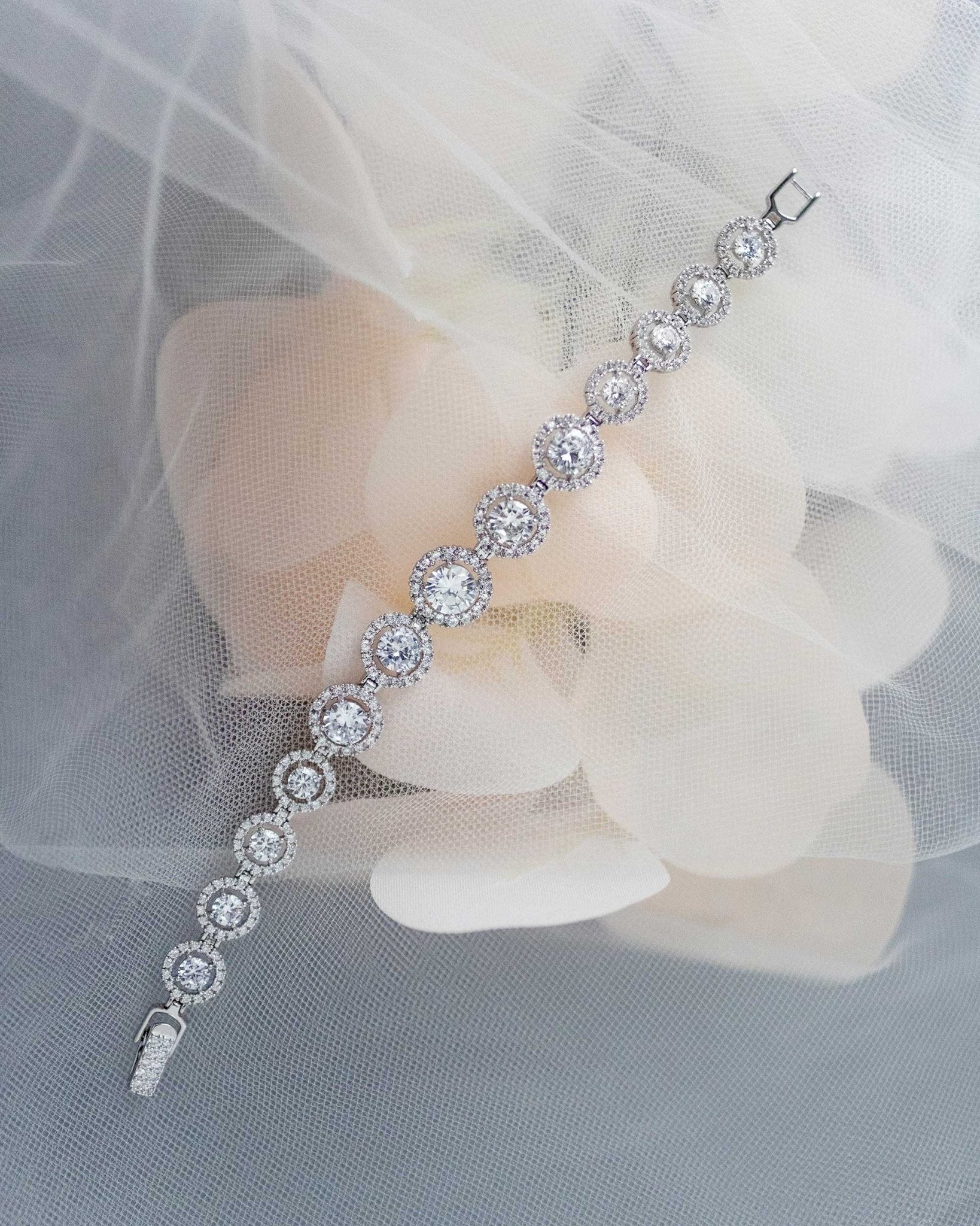 Halo CZ Bracelet for Special Occasion - Bracelet - Cassandra Lynne