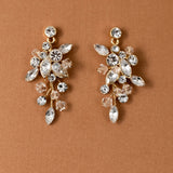Bridal Earrings of Crystals and Rhinestones