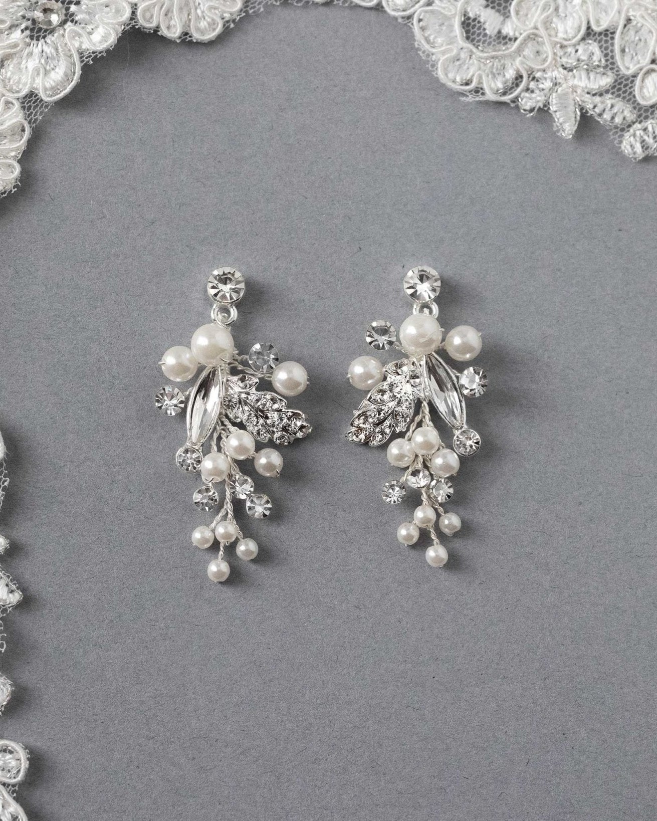 Handmade Pearl and Crystal Earrings - Earrings - Cassandra Lynne