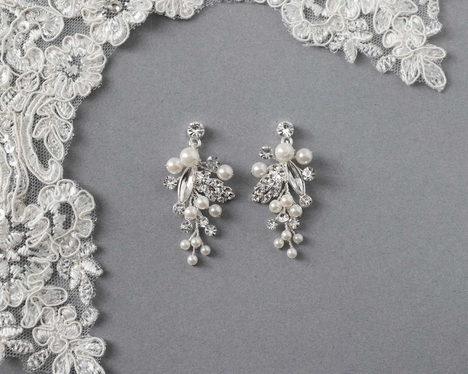 Handmade Pearl and Crystal Earrings - Earrings - Cassandra Lynne