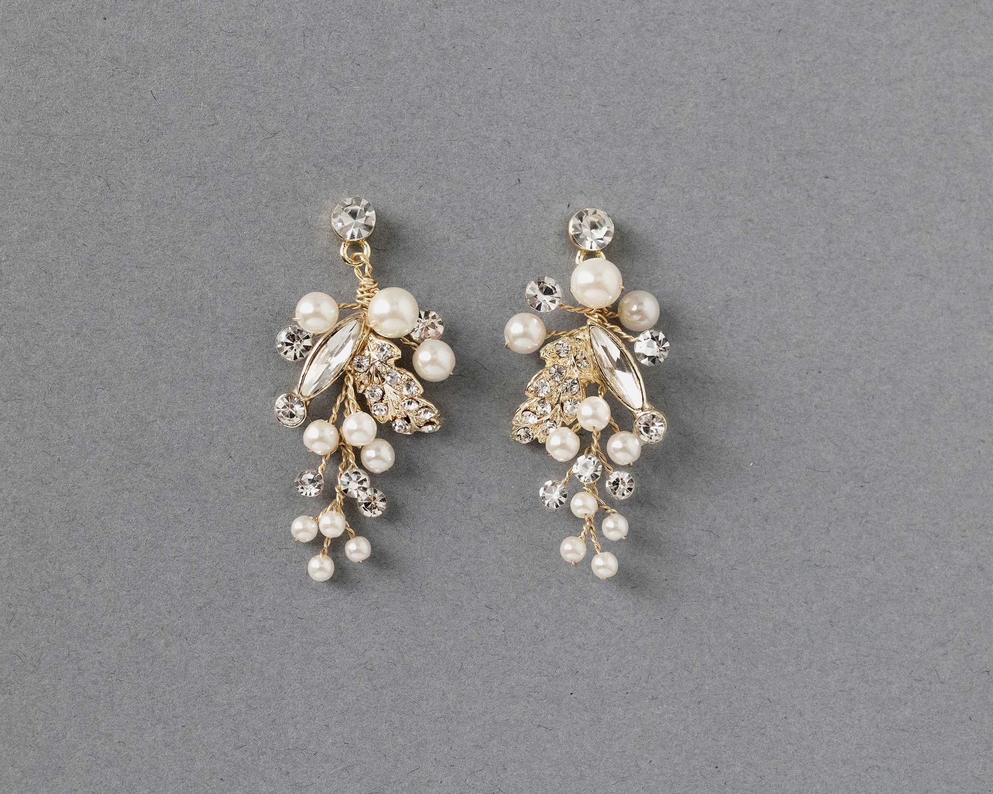 Handmade Pearl and Crystal Earrings