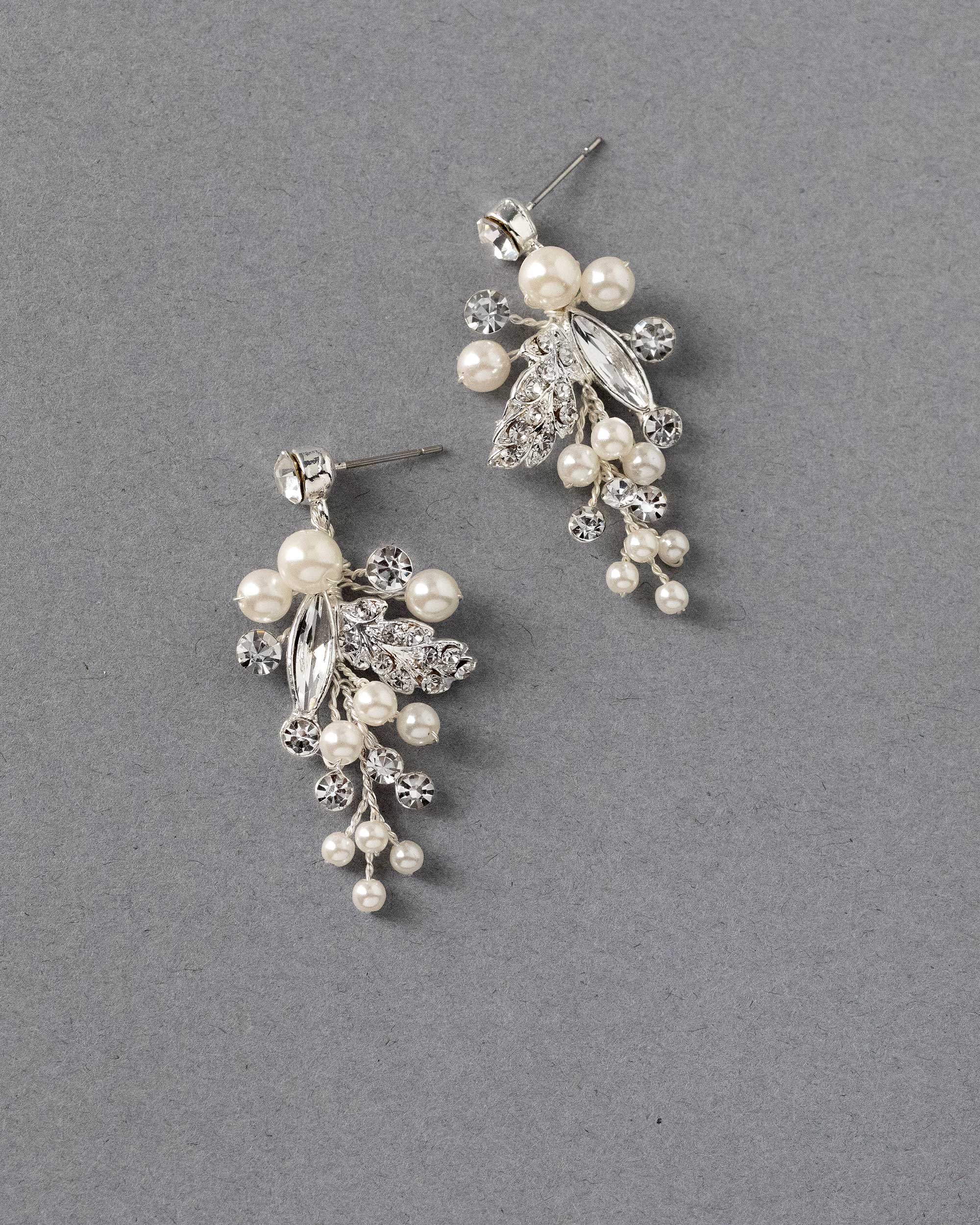 Handmade Pearl and Crystal Earrings