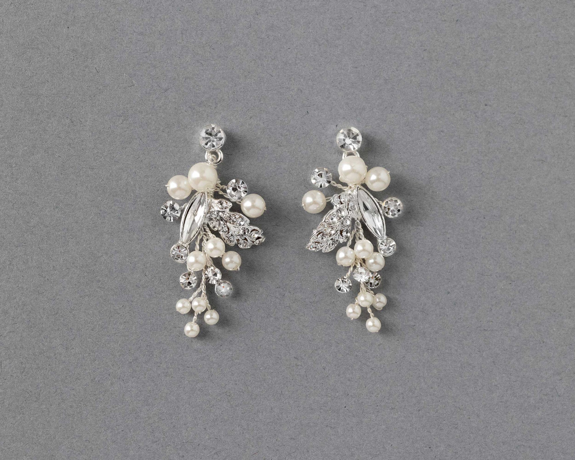 Handmade Pearl and Crystal Earrings