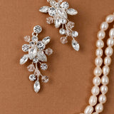 Bridal Earrings of Crystals and Rhinestones