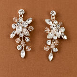Bridal Earrings of Crystals and Rhinestones