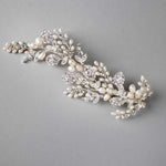 Ivory Cultured Pearls and Crystals Bridal Hair Clip - Hair Clips - Cassandra Lynne