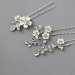 Ivory Flowers Bridal Hair Pin Set - Hair Pins - Cassandra Lynne