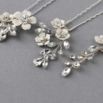Ivory Flowers Bridal Hair Pin Set - Hair Pins - Cassandra Lynne