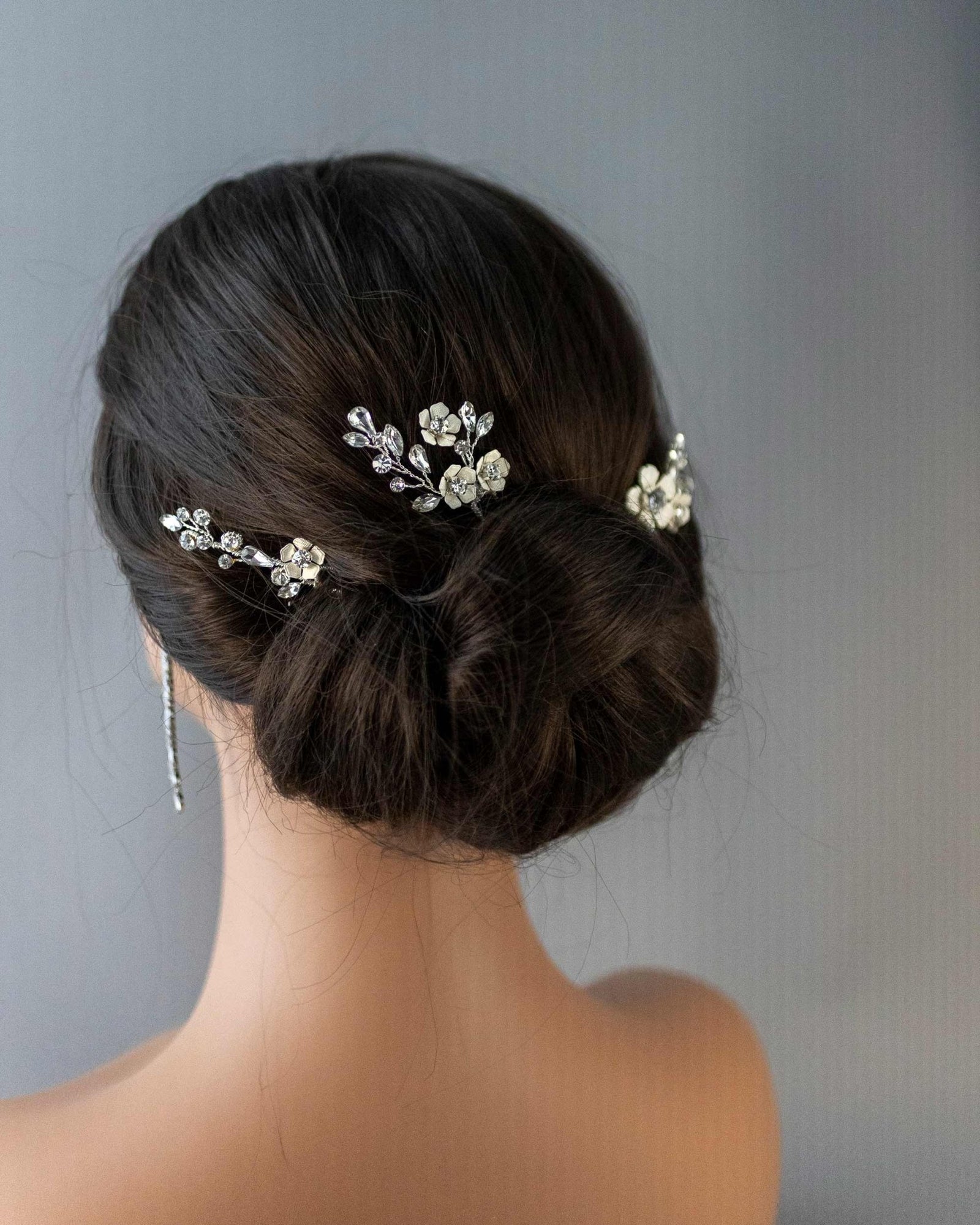 Ivory Flowers Bridal Hair Pin Set - Hair Pins - Cassandra Lynne