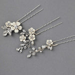 Ivory Flowers Bridal Hair Pin Set - Hair Pins - Cassandra Lynne