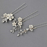 Ivory Flowers Bridal Hair Pin Set - Hair Pins - Cassandra Lynne