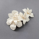 Ivory Glitter Tulle Bridal Hair Flower - Hair Flower - Cassandra Lynne