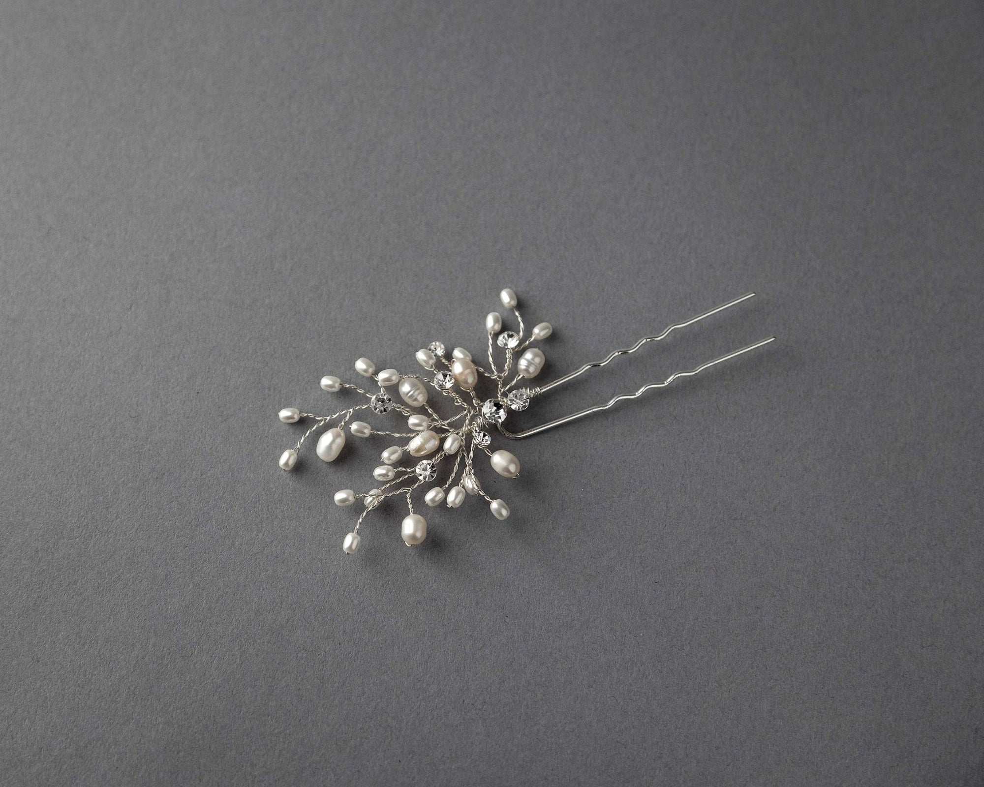 Ivory Pearl and Crystal Bridal Hair Pin - Hair Pins - Cassandra Lynne