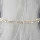 Ivory Pearl and Rhinestones Bridal Headband - Tiara - Cassandra Lynne