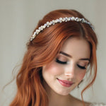 Ivory Pearl and Rhinestones Bridal Headband - Tiara - Cassandra Lynne