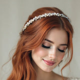Ivory Pearl and Rhinestones Bridal Headband - Tiara - Cassandra Lynne