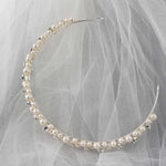 Ivory Pearl and Rhinestones Bridal Headband - Tiara - Cassandra Lynne