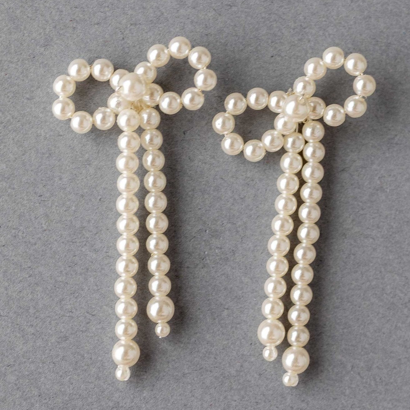 Ivory Pearl Bow Earrings - Earrings - Cassandra Lynne