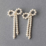 Ivory Pearl Bow Earrings - Earrings - Cassandra Lynne