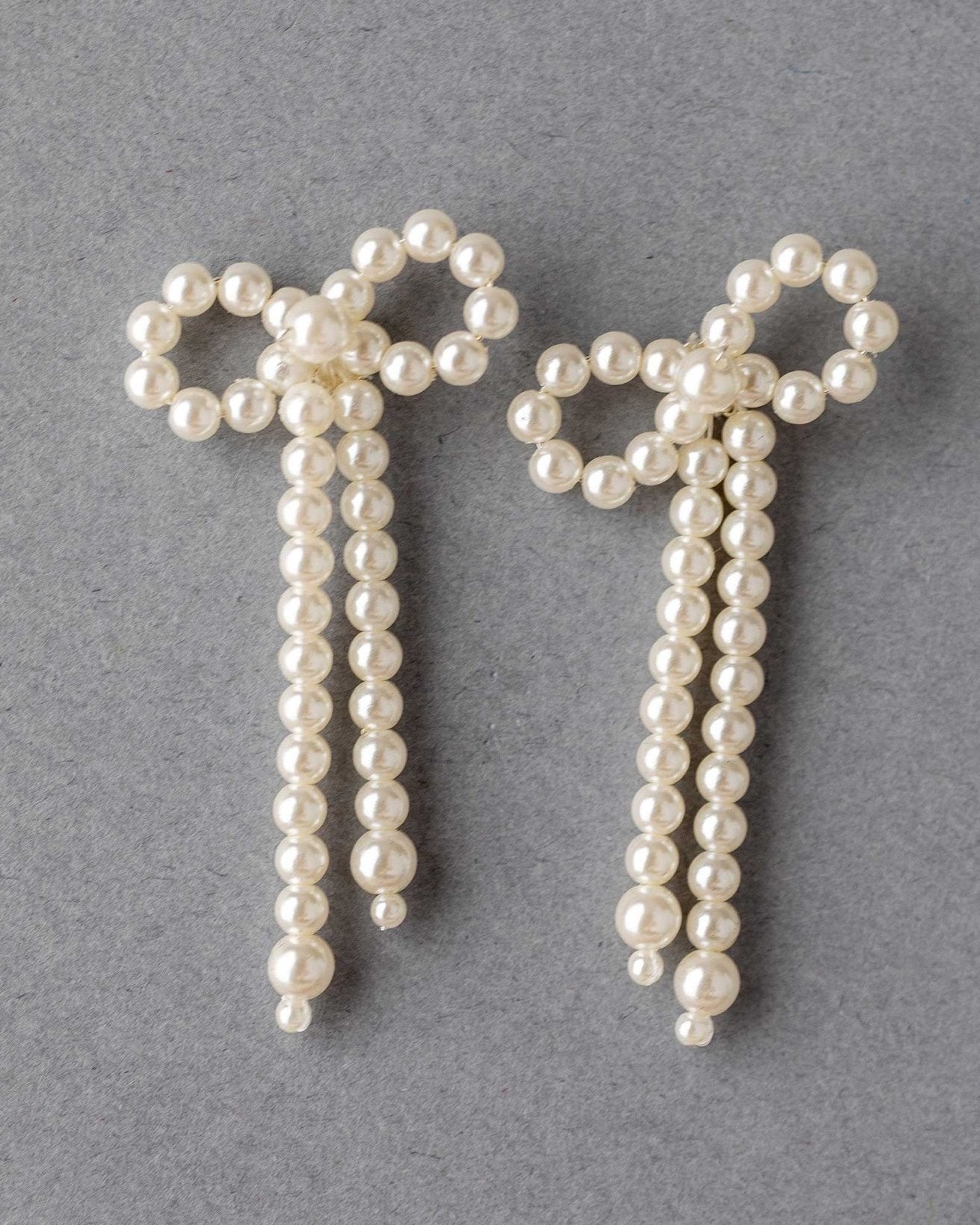 Ivory Pearl Bow Earrings - Earrings - Cassandra Lynne