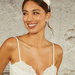 Ivory Pearl Bow Earrings - Earrings - Cassandra Lynne