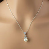 Ivory Pearl Drop Pendant Necklace - Pendant - Cassandra Lynne