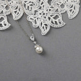 Ivory Pearl Drop Pendant Necklace - Pendant - Cassandra Lynne