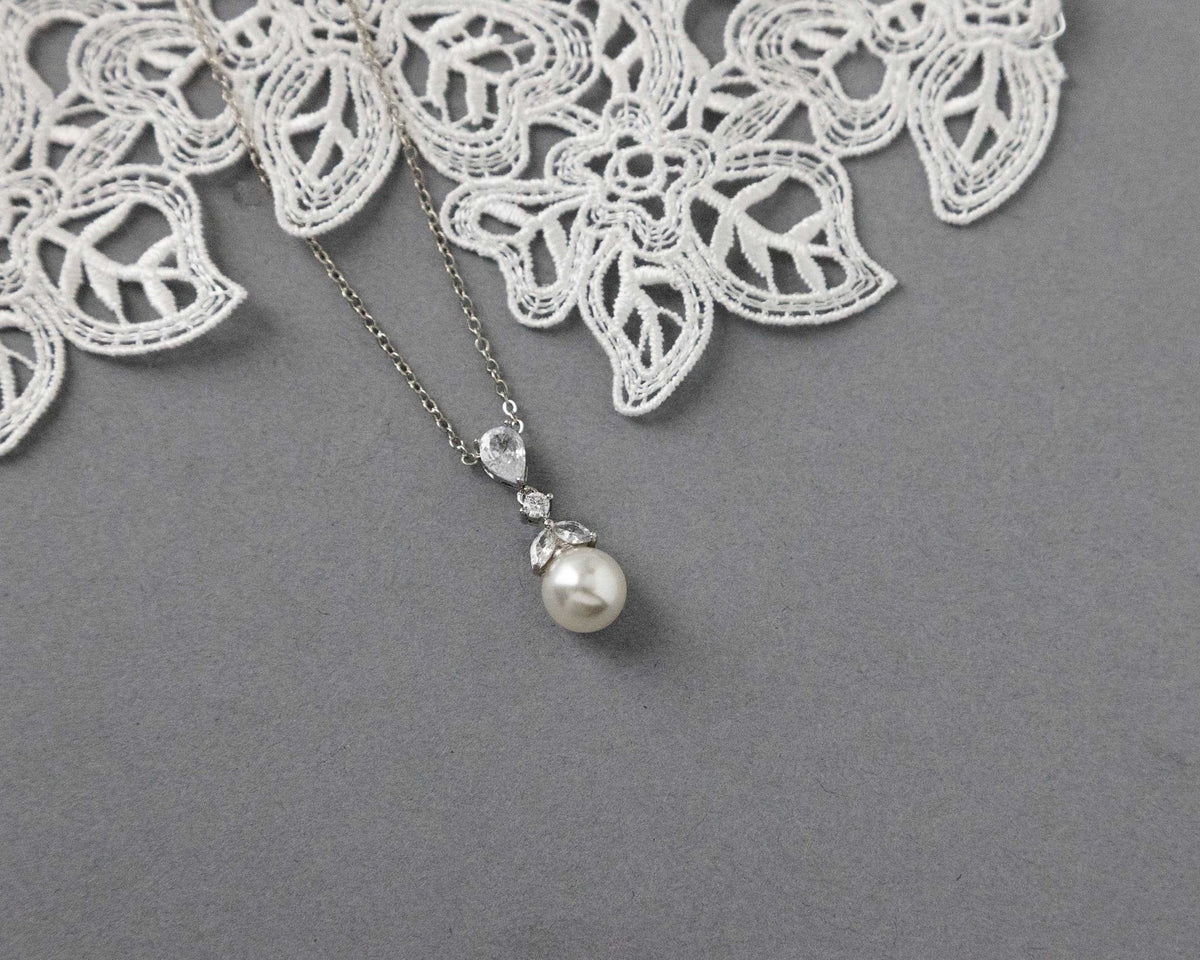 Ivory Pearl Drop Pendant Necklace - Pendant - Cassandra Lynne