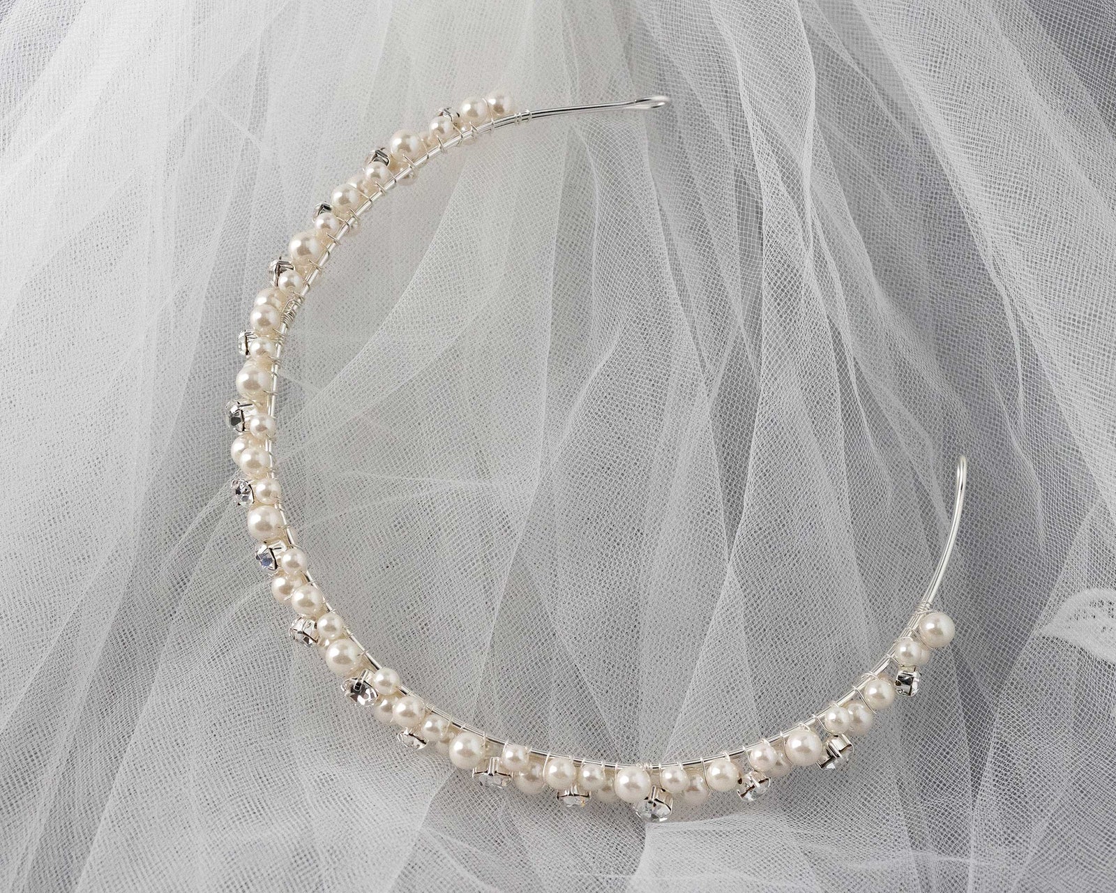 Ivory Pearl and Rhinestones Bridal Headband