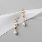 Ivory Pearl Vine Earrings - Earrings - Cassandra Lynne