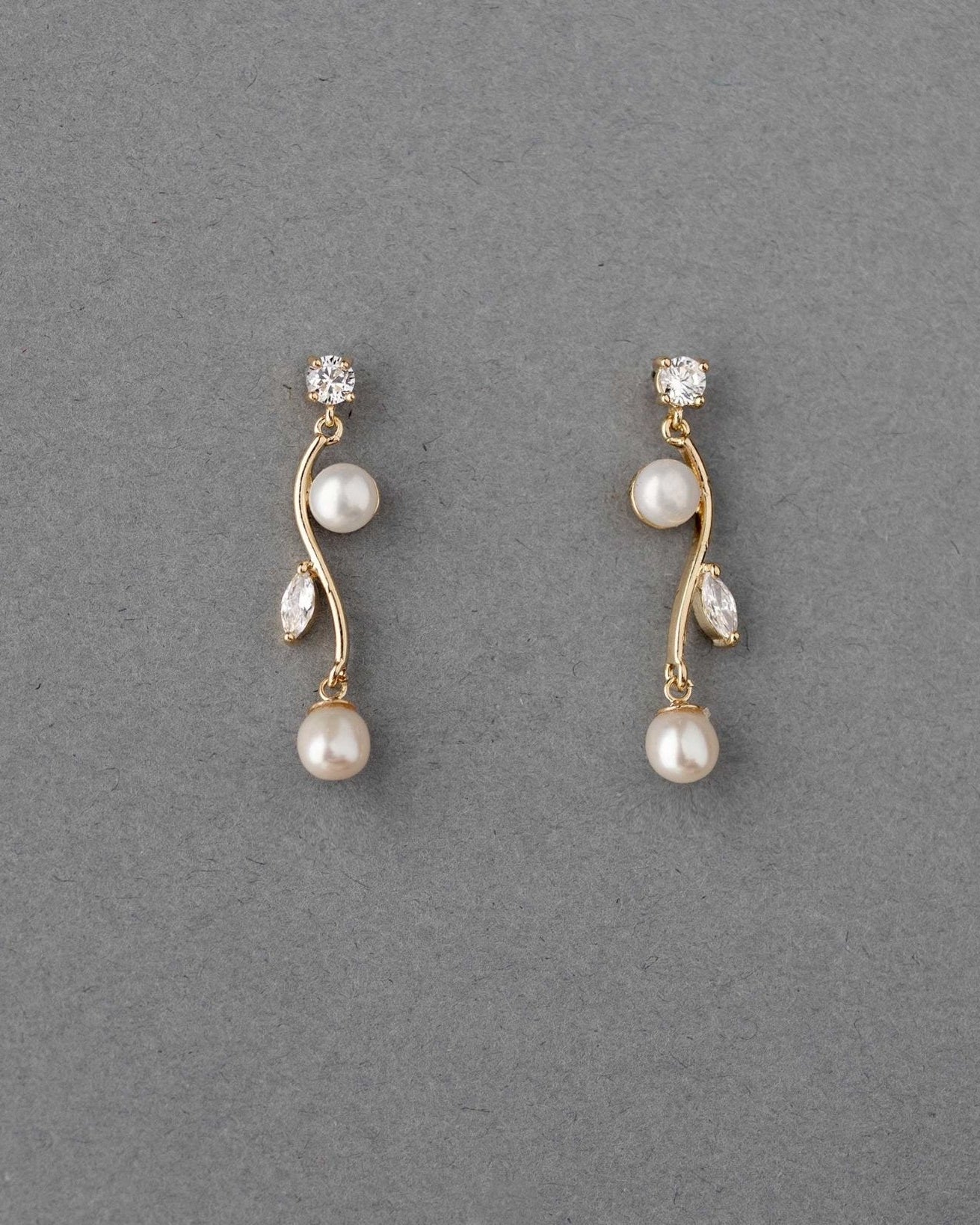 Ivory Pearl Vine Earrings - Earrings - Cassandra Lynne