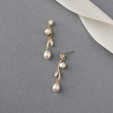 Ivory Pearl Vine Earrings - Earrings - Cassandra Lynne