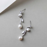 Ivory Pearl Vine Earrings - Earrings - Cassandra Lynne